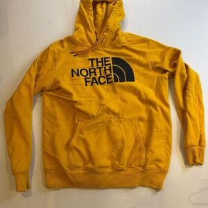 The North Face Men's Yellow Pullover Hoodie Size L Long Sleeve
